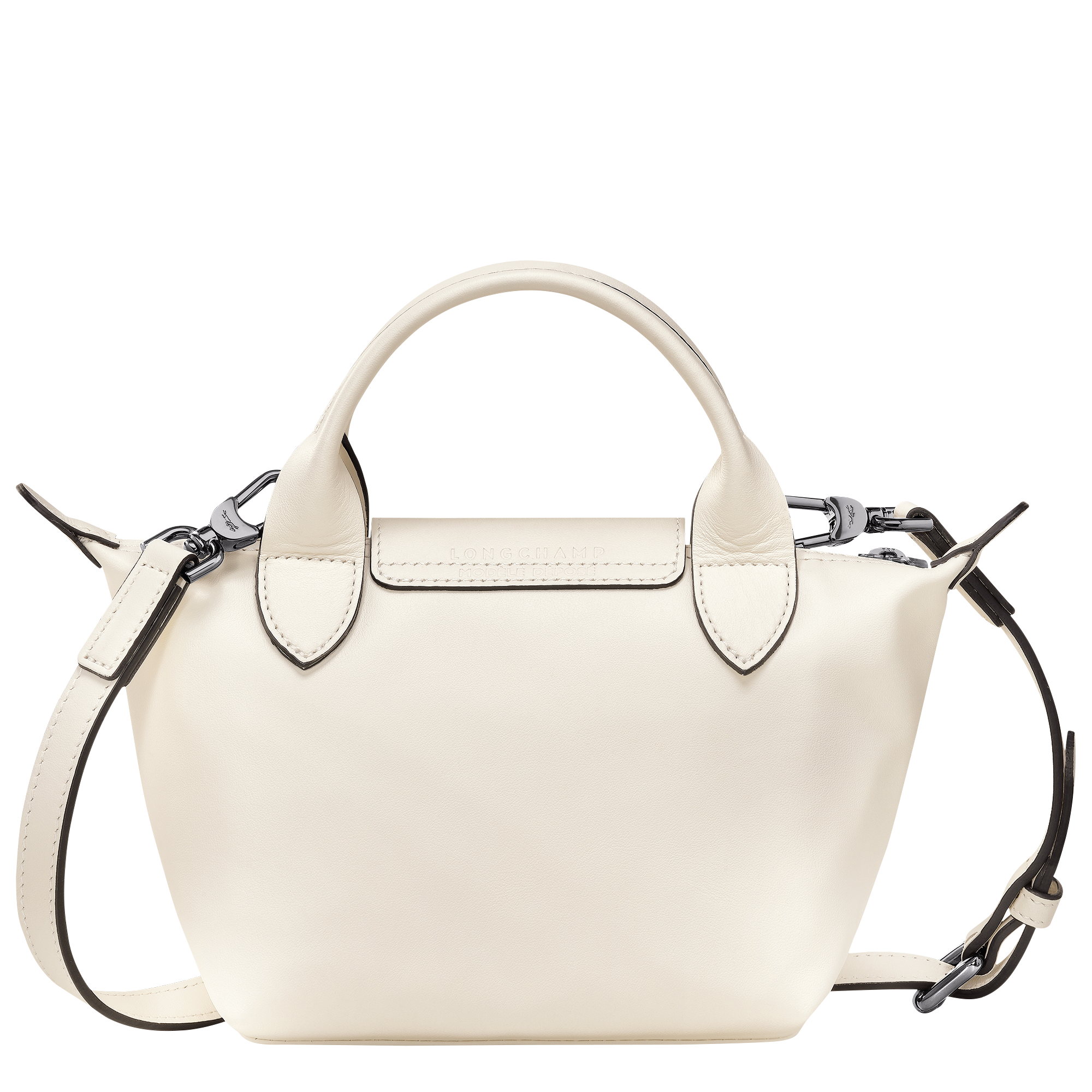 Le Pliage Xtra XS Leather Handbag Ecru