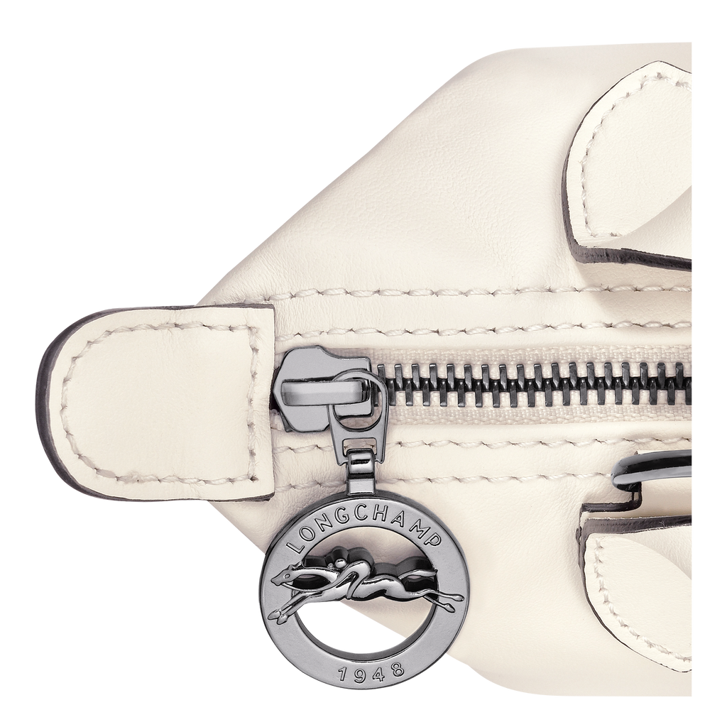 Le Pliage Xtra XS Leather Handbag Ecru