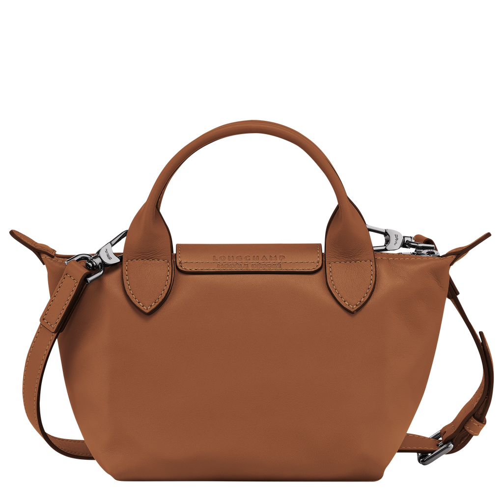 Le Pliage Xtra XS Leather Handbag Cognac
