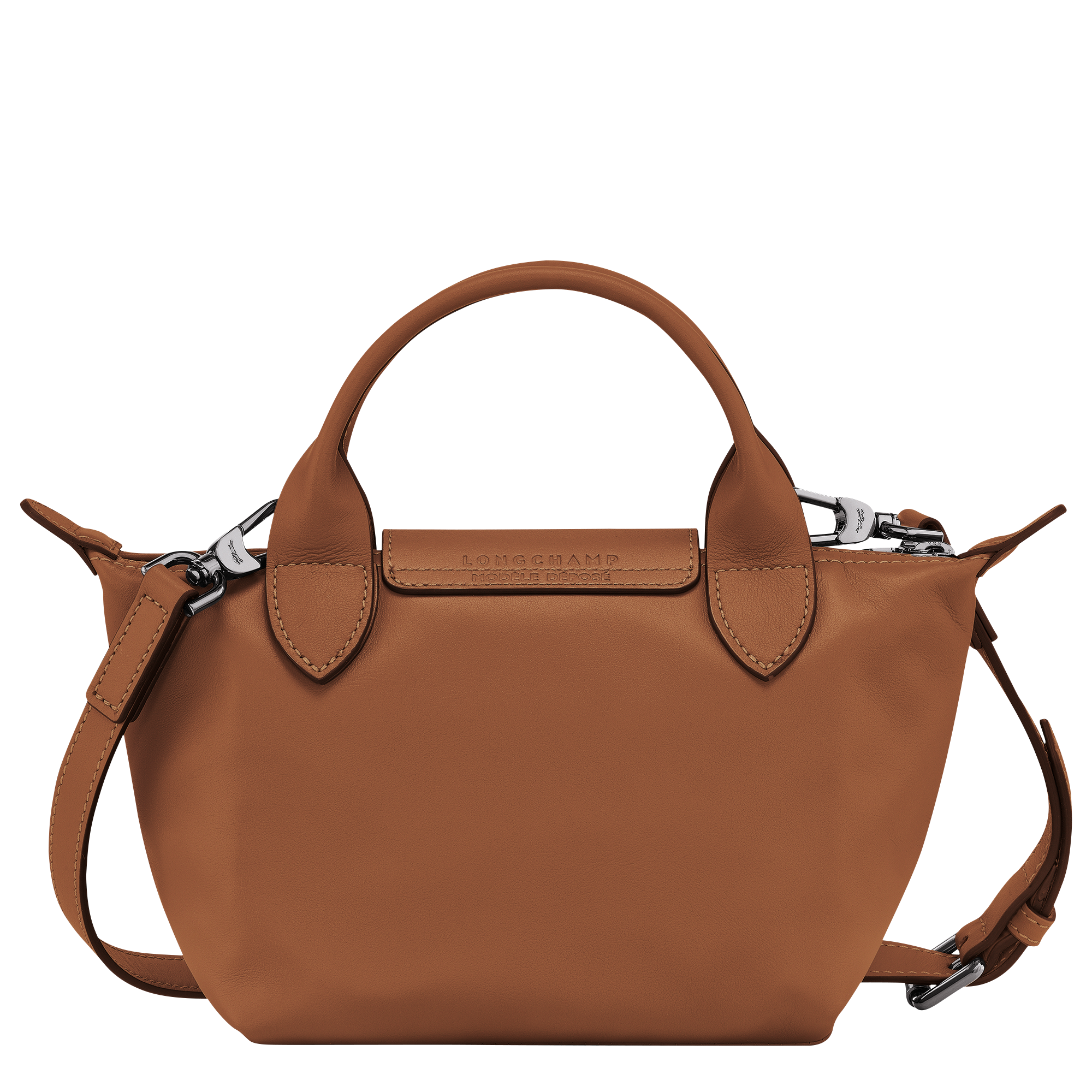 Le Pliage Xtra XS Leather Handbag Cognac