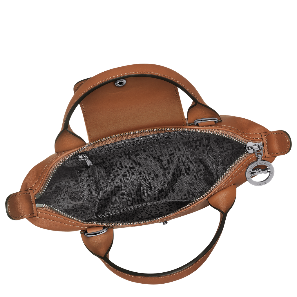Le Pliage Xtra XS Leather Handbag Cognac