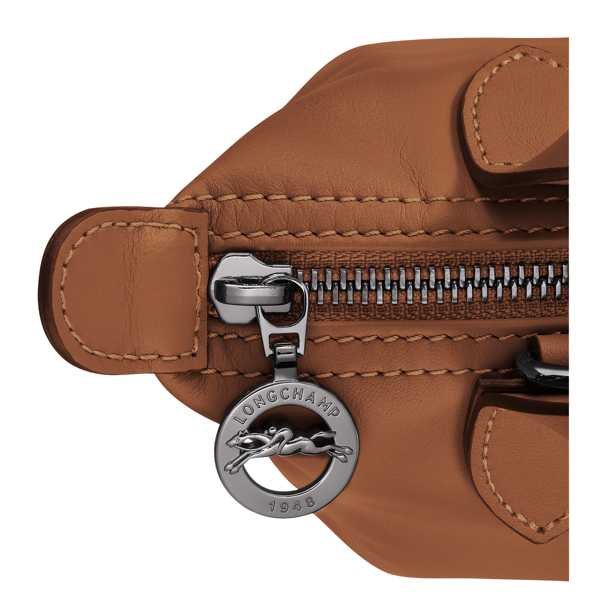 Le Pliage Xtra XS Leather Handbag Cognac