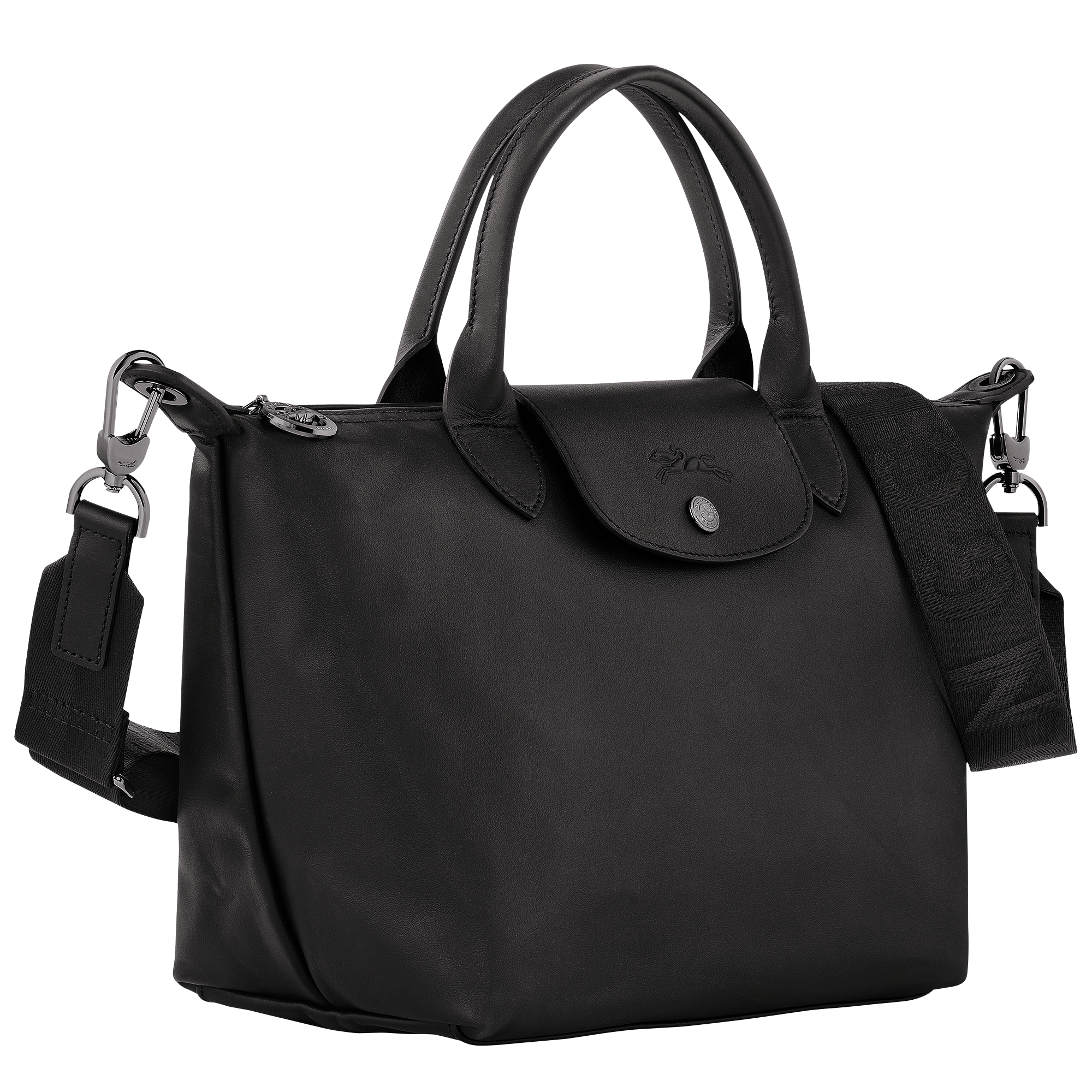 Le Pliage Xtra Small Leather Handbag Black