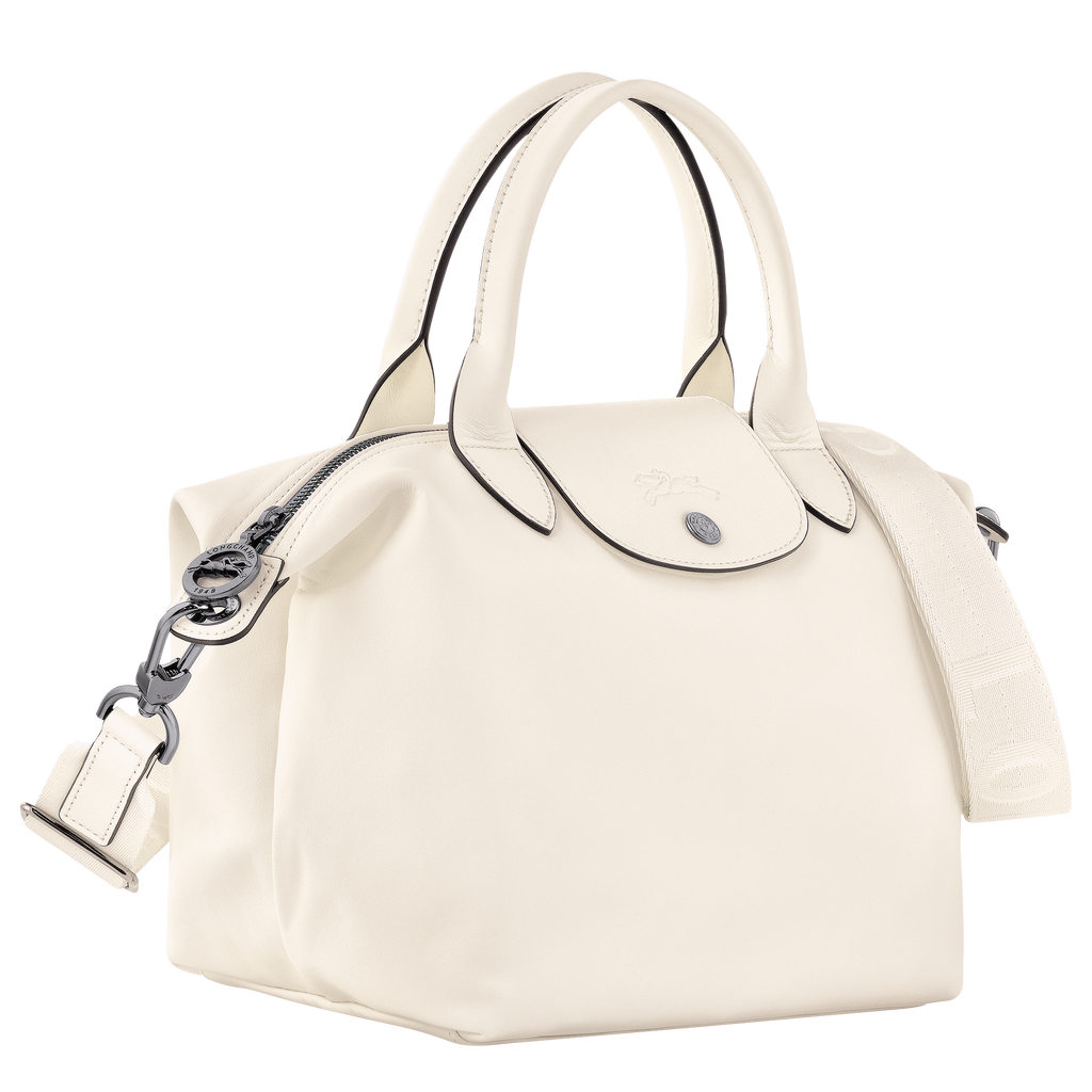 Le Pliage Xtra Small Leather Handbag Ecru
