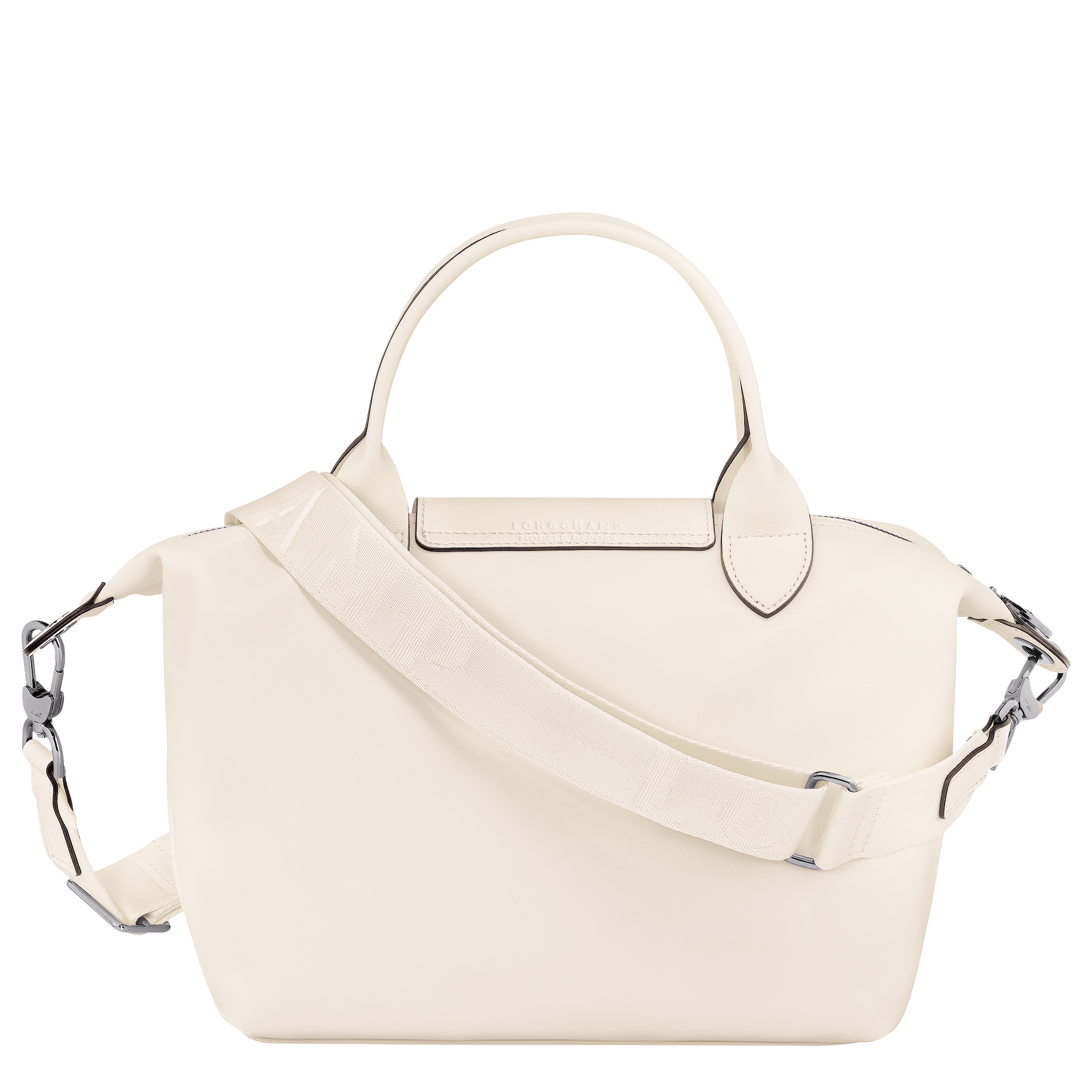 Le Pliage Xtra Small Leather Handbag Ecru