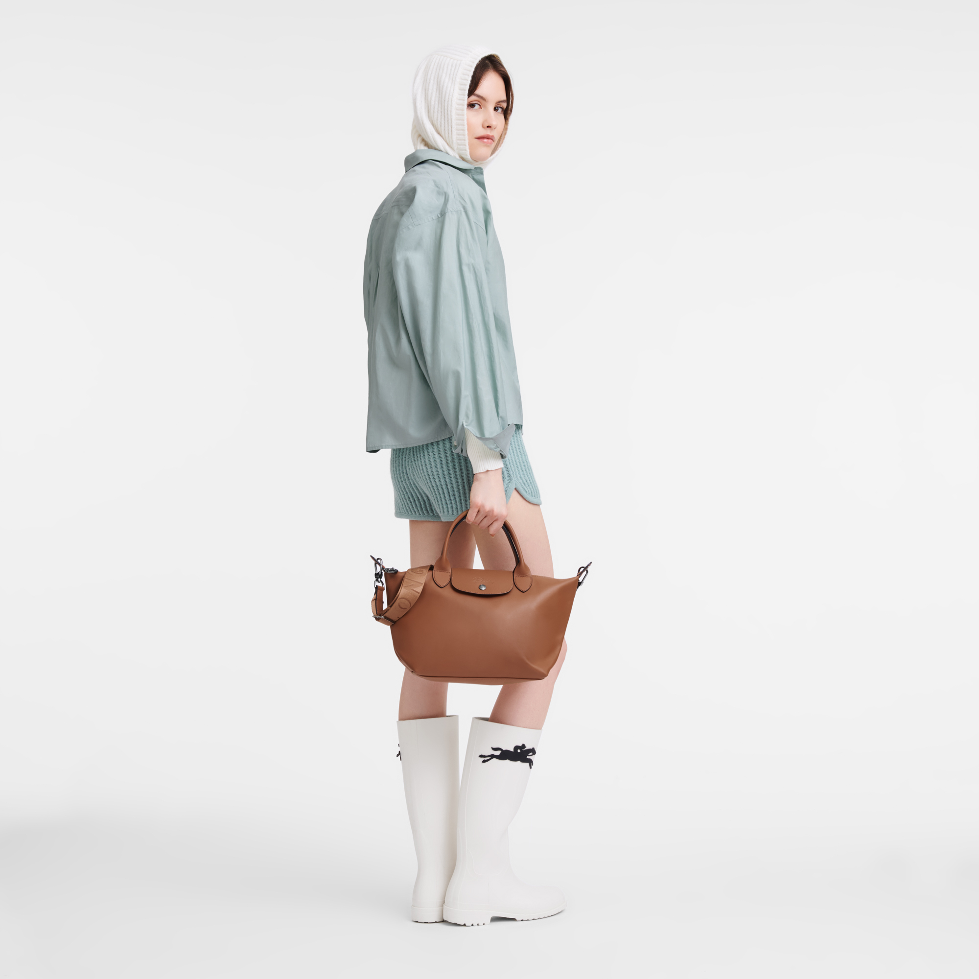 Le Pliage Xtra Small Leather Handbag Cognac