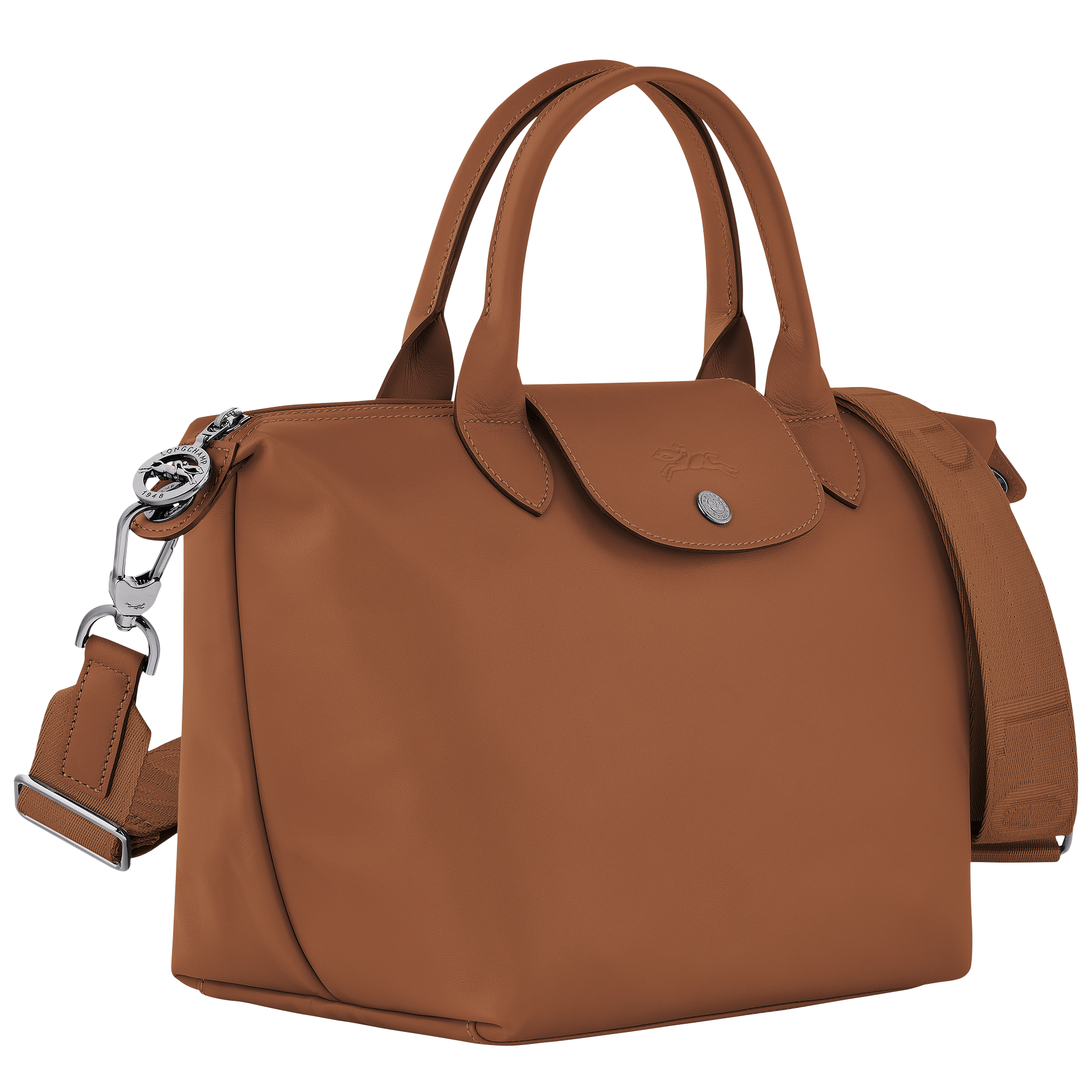 Le Pliage Xtra Small Leather Handbag Cognac