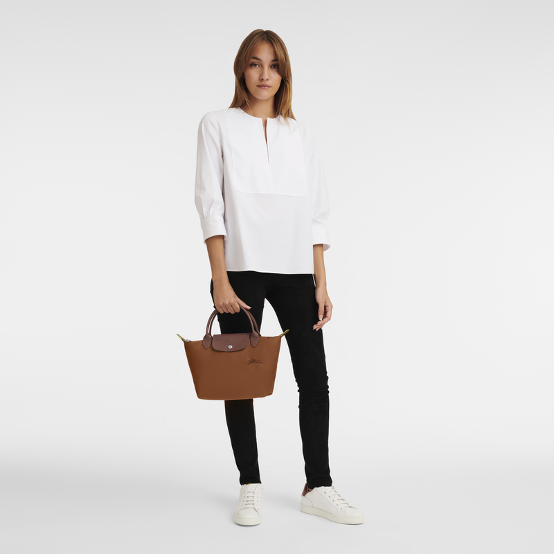 Le Pliage Green Handbag Cognac