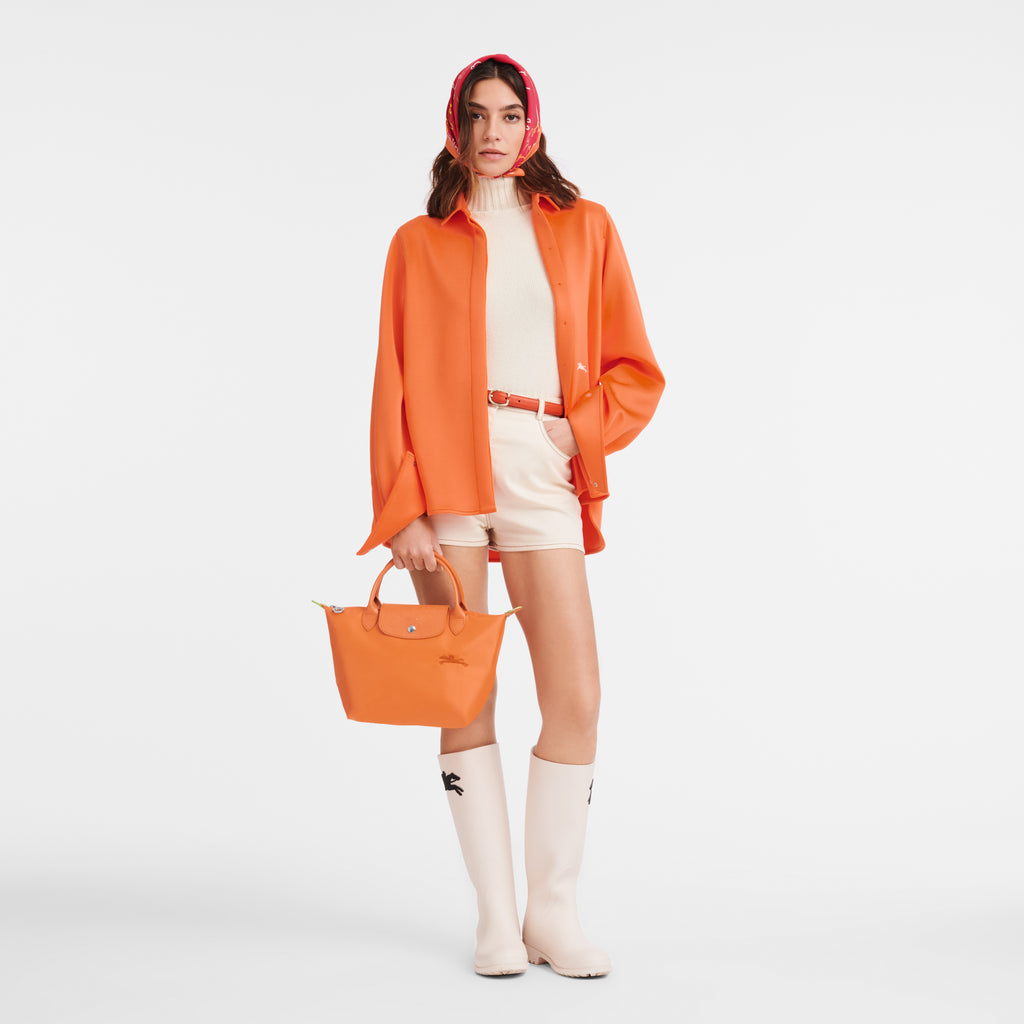 Le Pliage Green Handbag Orange