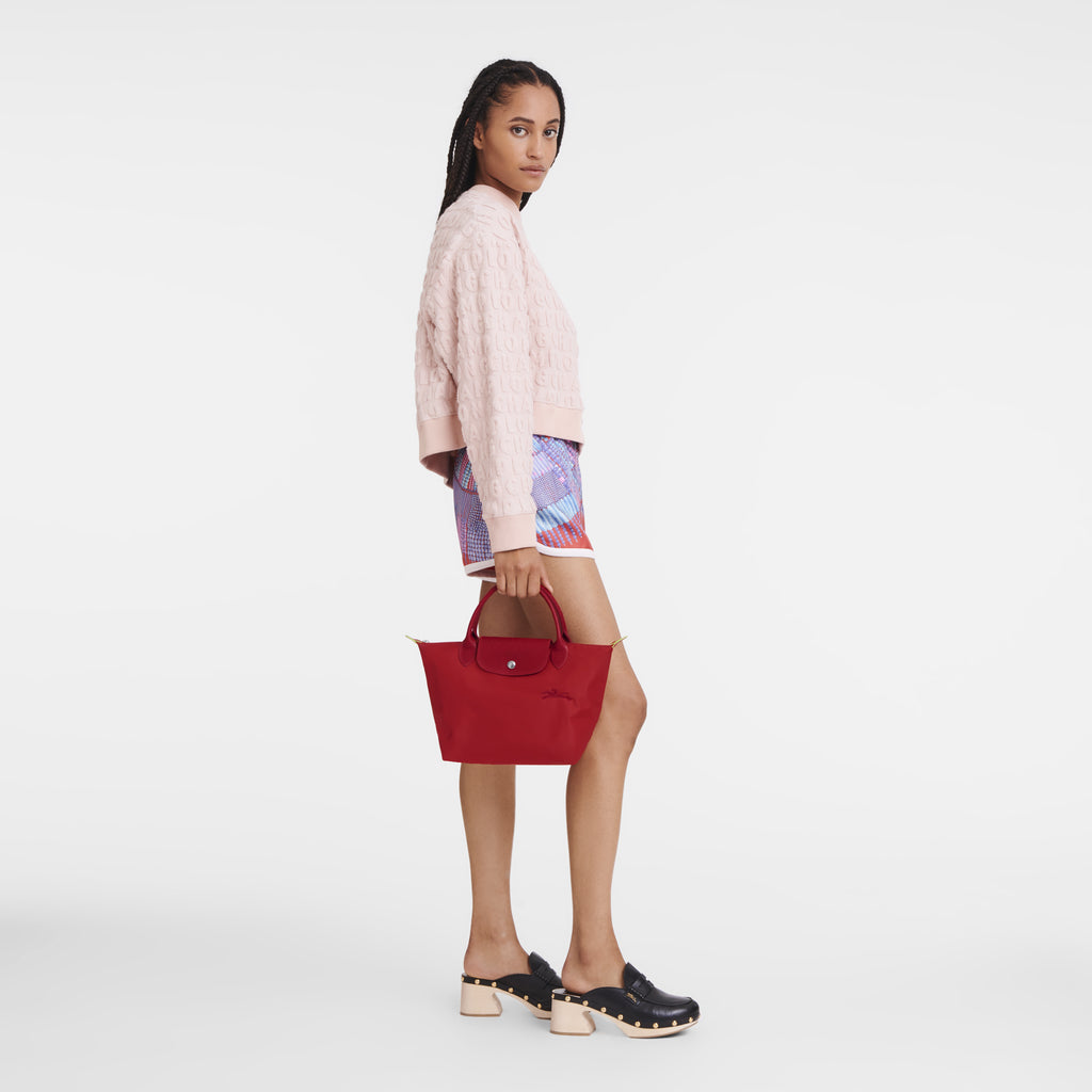 Le Pliage Green Handbag Tomato Red
