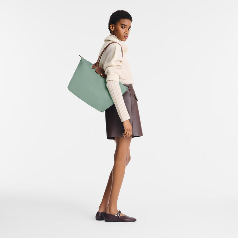 Le Pliage Original Large Tote Bag Tile Green
