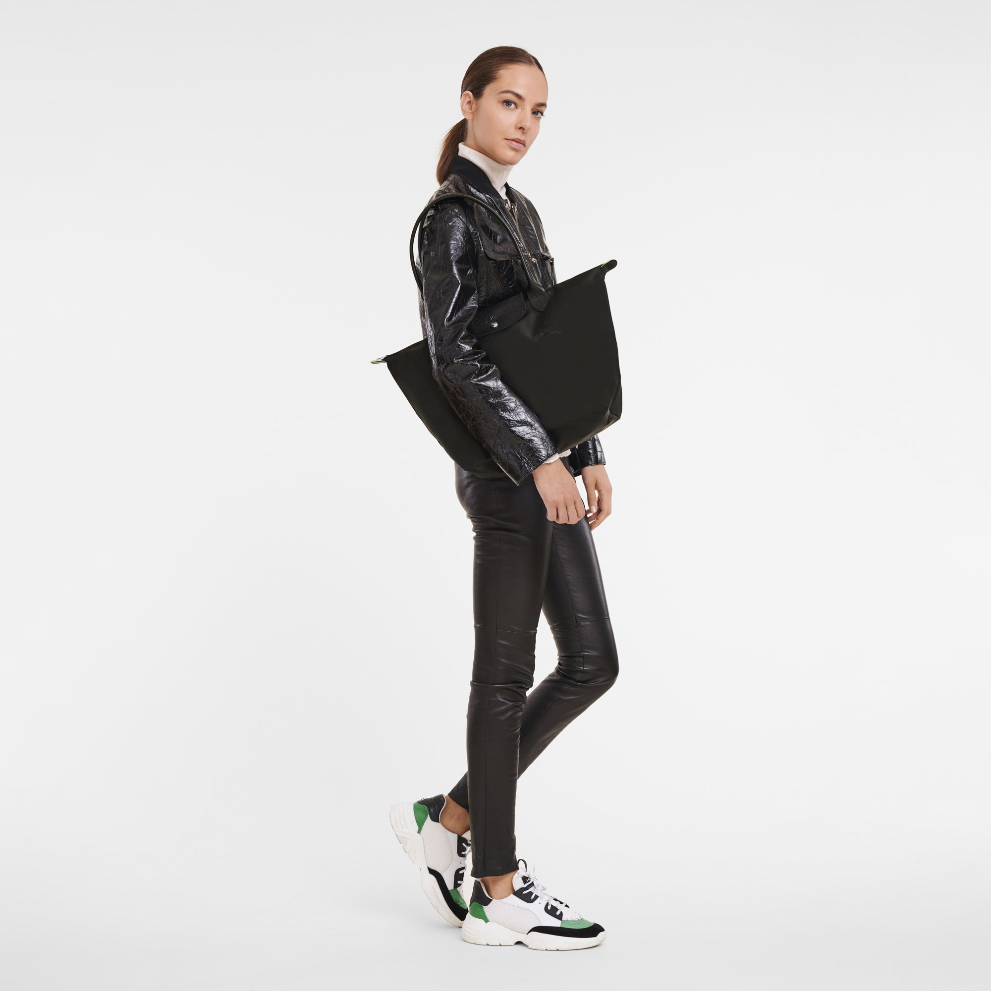 Le Pliage Green Large Tote Çanta Siyah