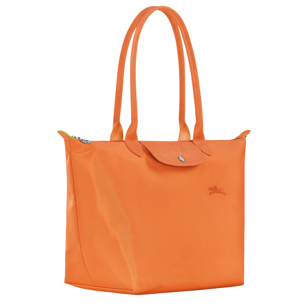 Le Pliage Green Large Tote Bag Orange
