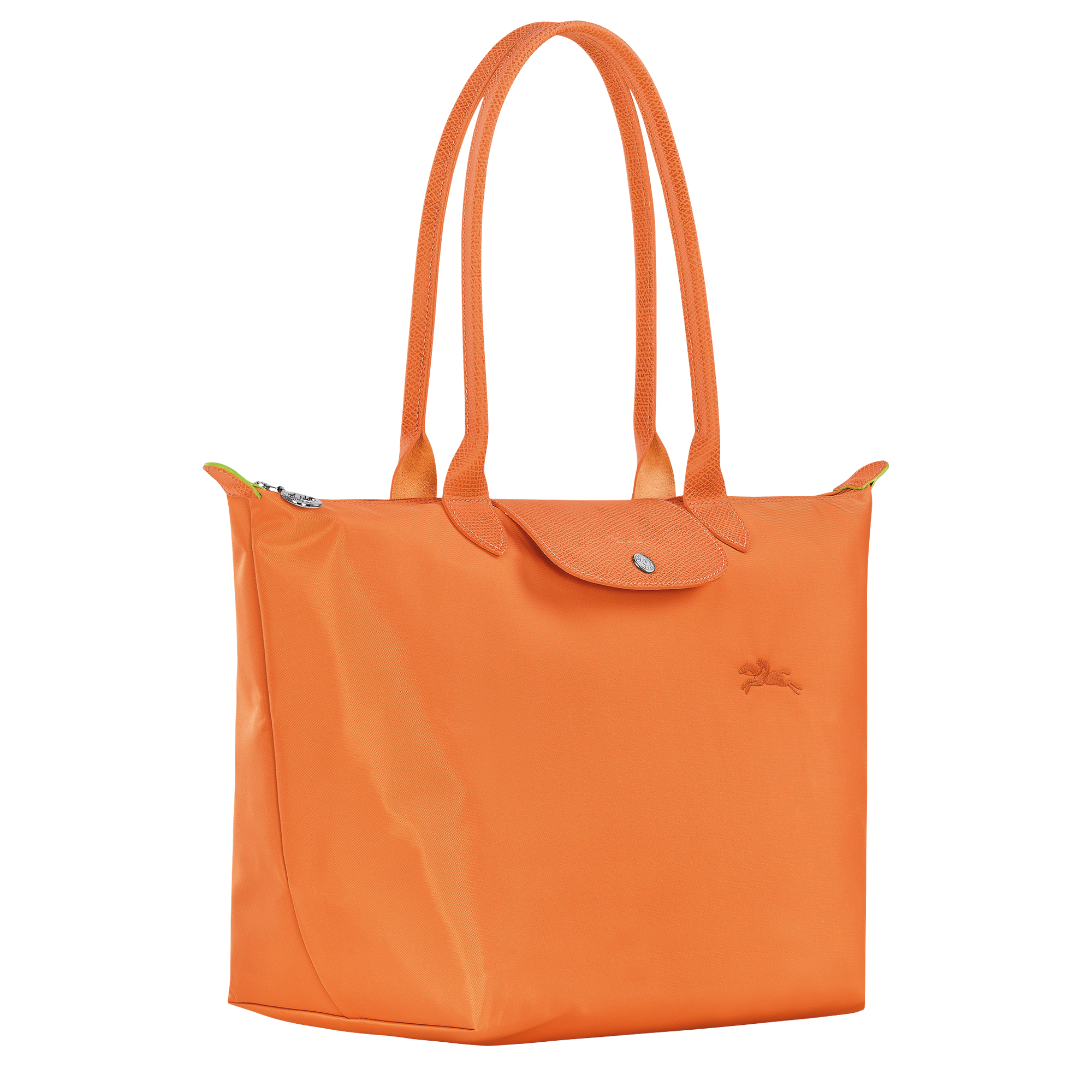 Le Pliage Green Large Tote Bag Orange