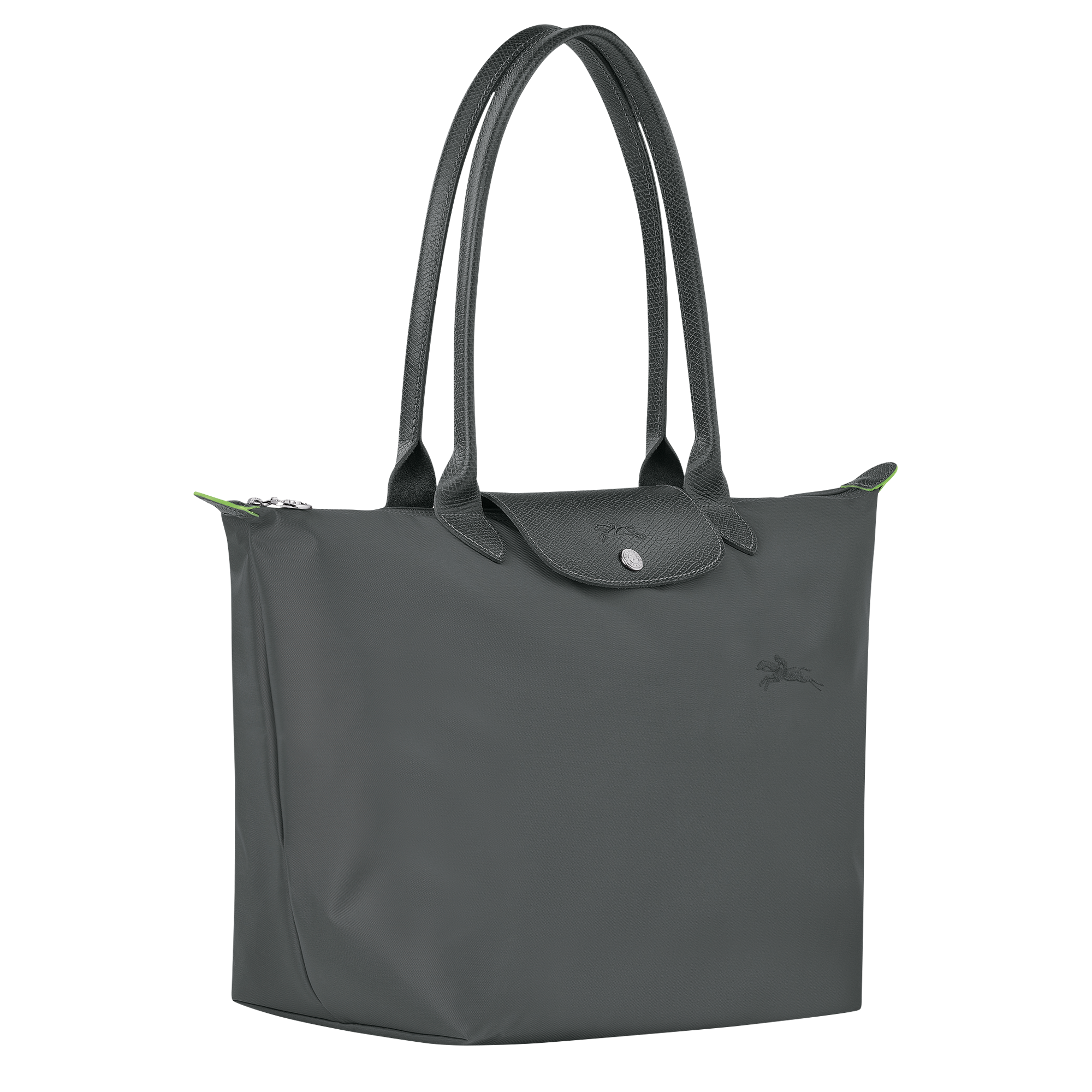 Le Pliage Green Large Tote Bag Graphite Gray