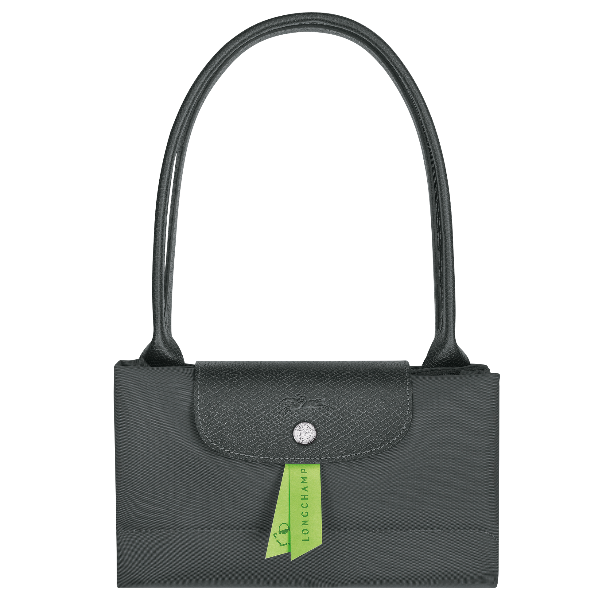 Le Pliage Green Large Tote Bag Graphite Gray