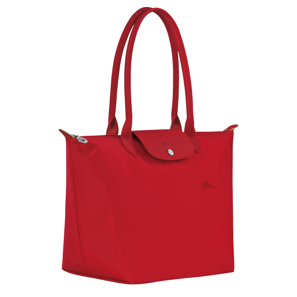 Le Pliage Green Large Tote Bag Tomato Red