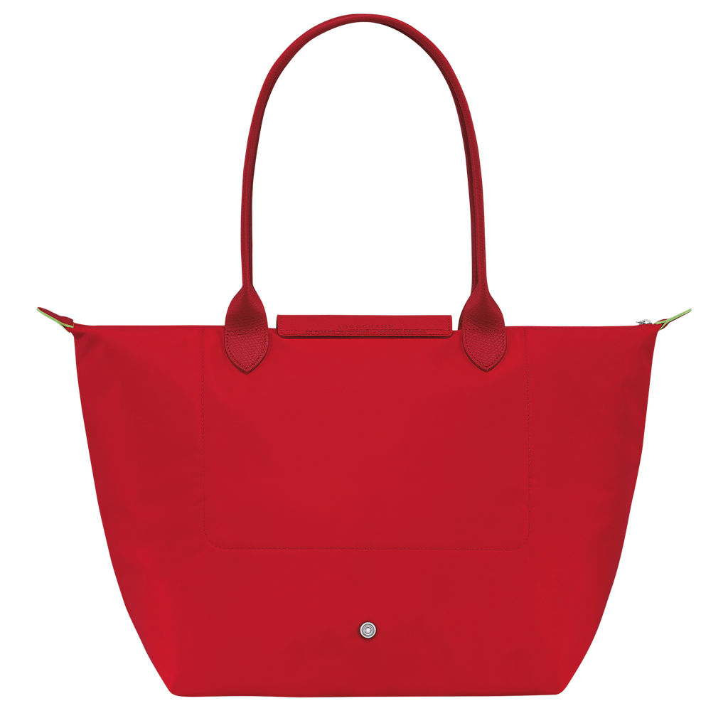 Le Pliage Green Large Tote Bag Tomato Red