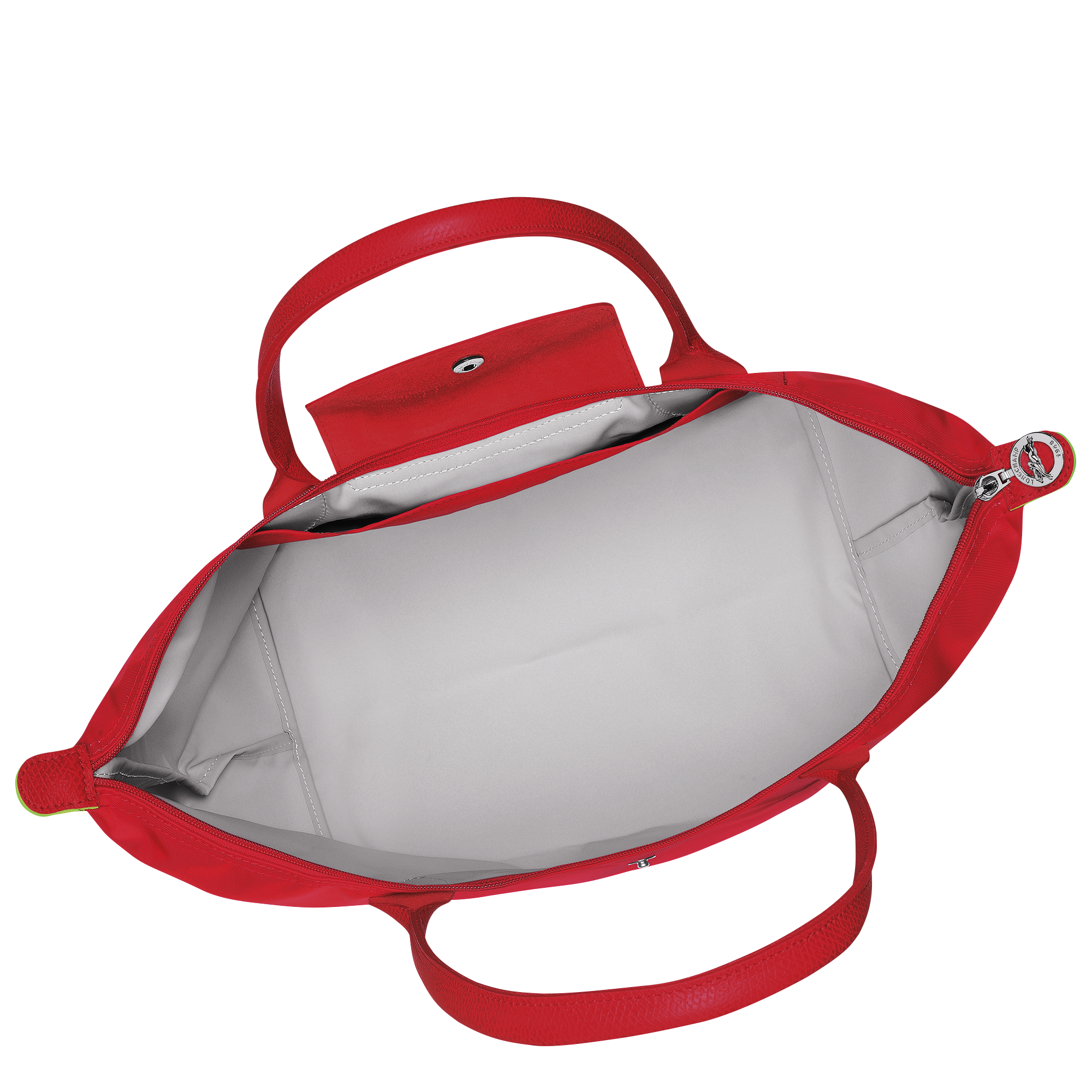 Le Pliage Green Large Tote Bag Tomato Red