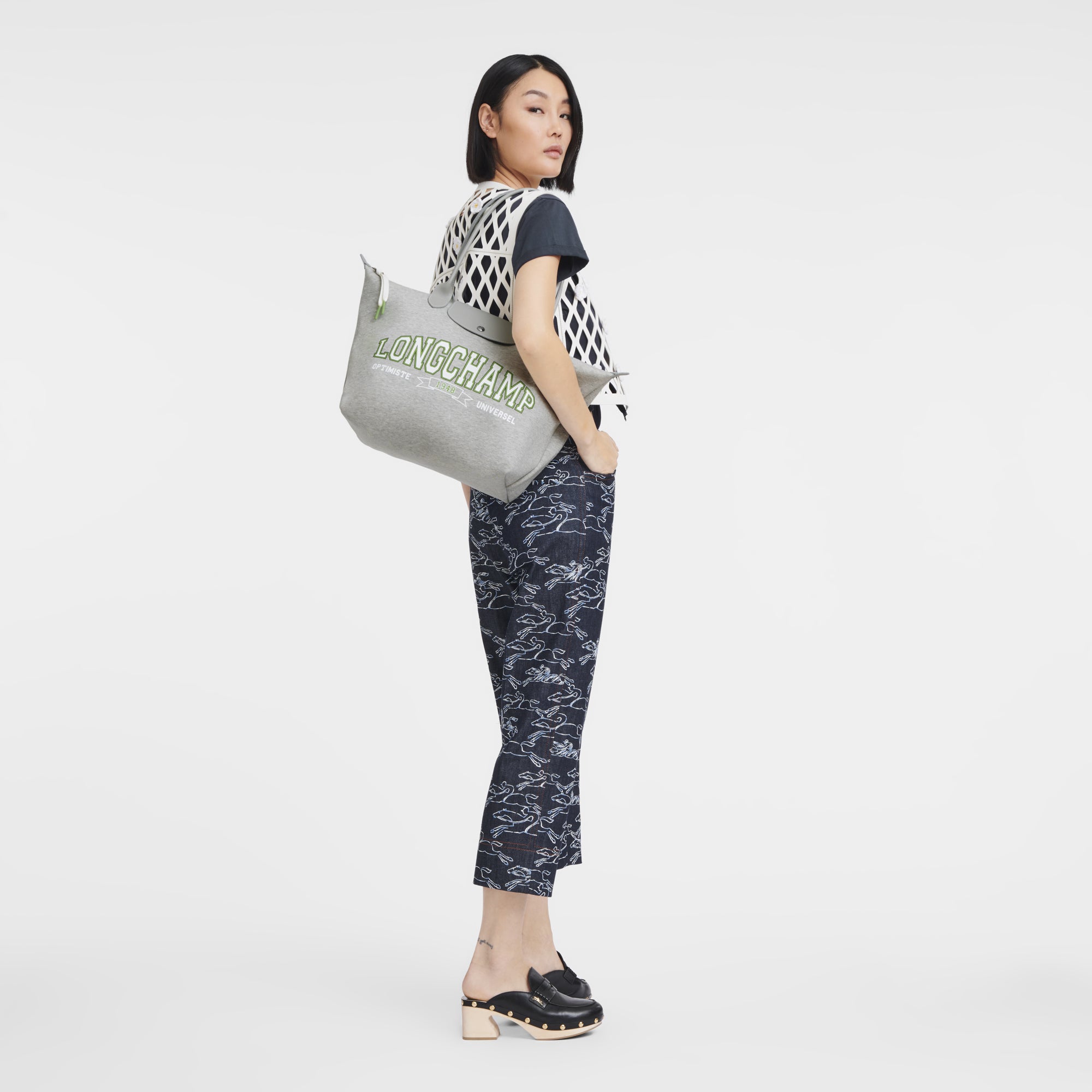 Le Pliage Collection Large Tote Çanta Gri