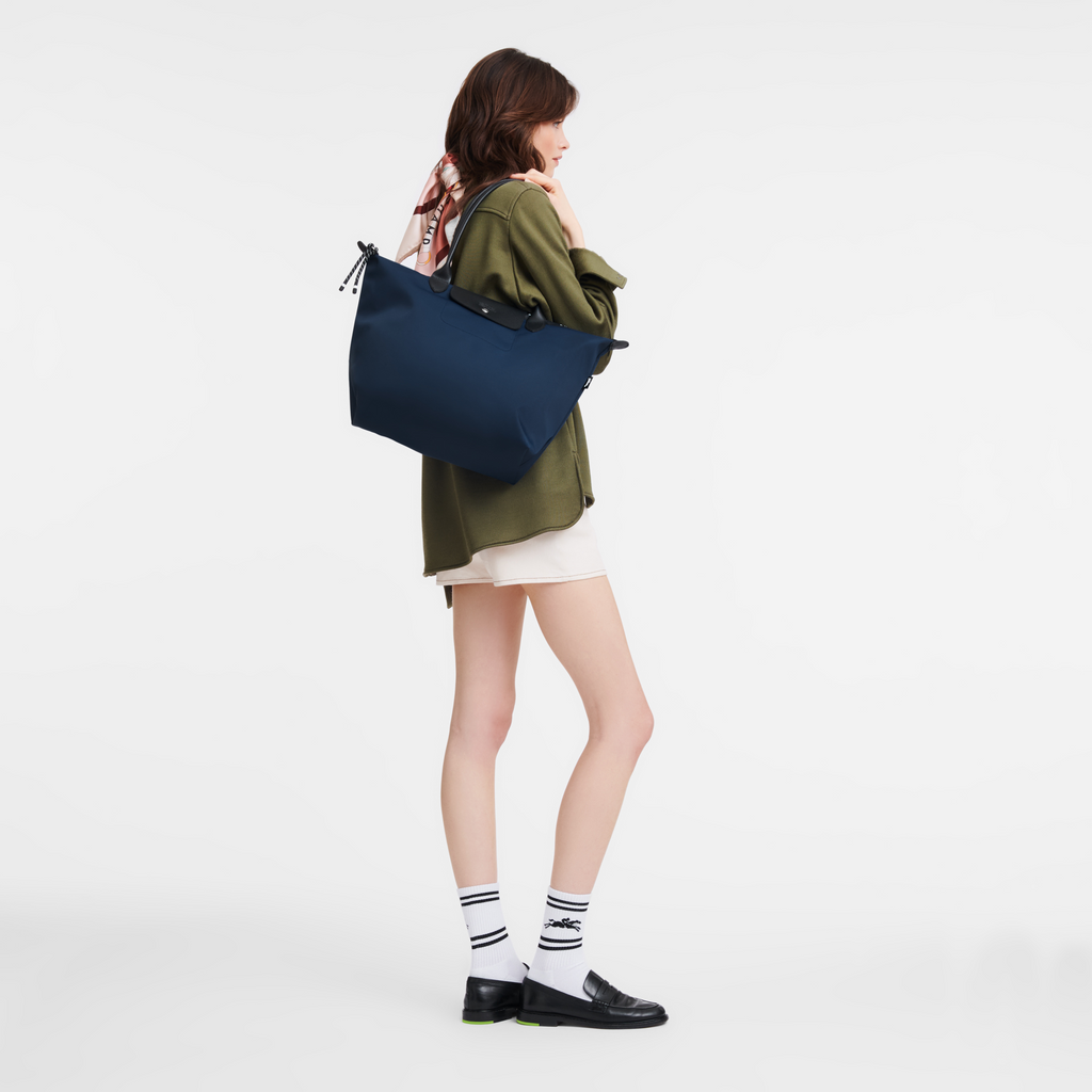 Le Pliage Energy Large Tote Bag Navy Blue