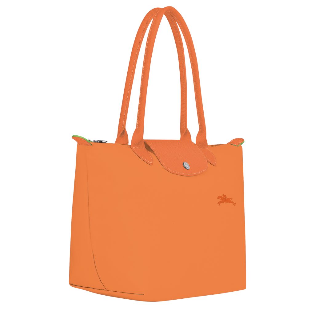 Le Pliage Green Medium Tote Bag Orange