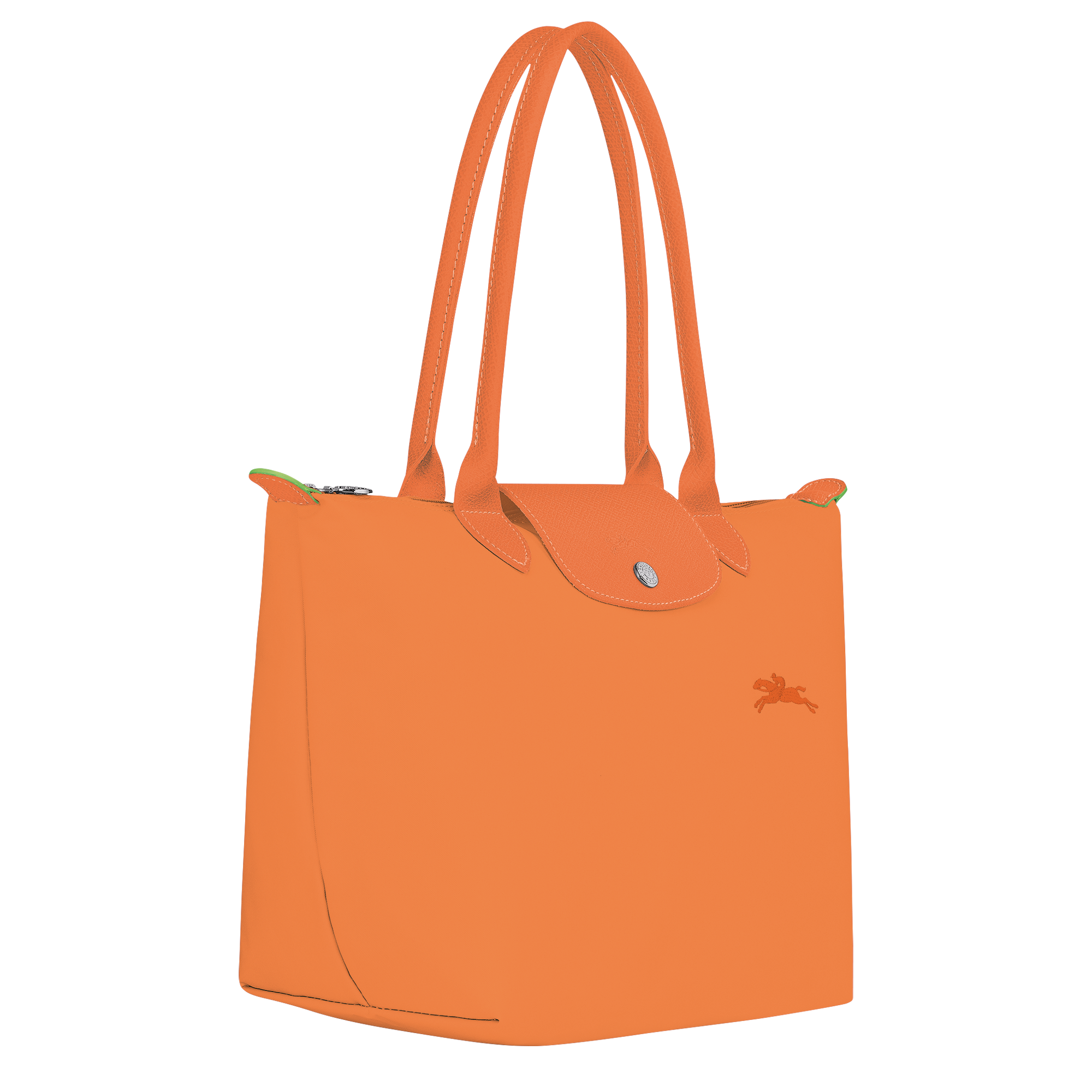 Le Pliage Green Medium Tote Bag Orange