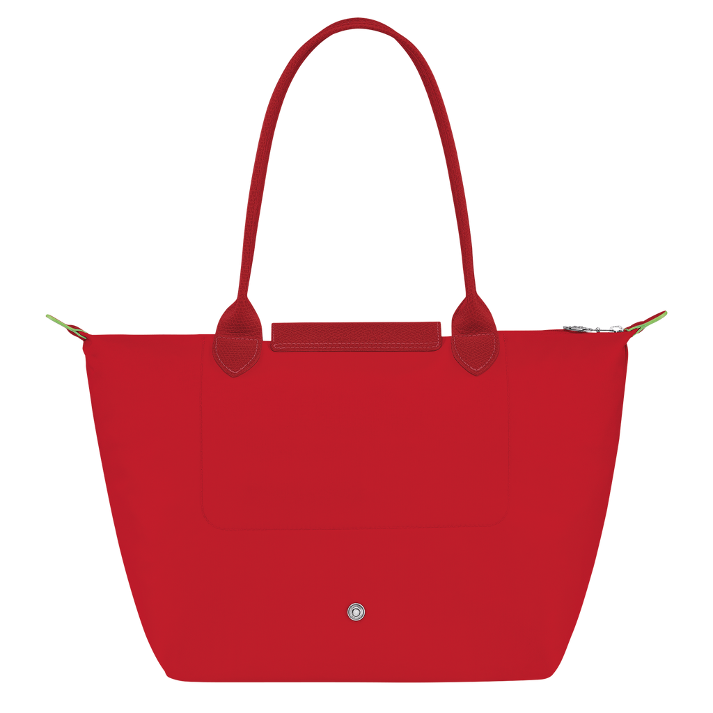 Le Pliage Green Medium Tote Bag Tomato Red