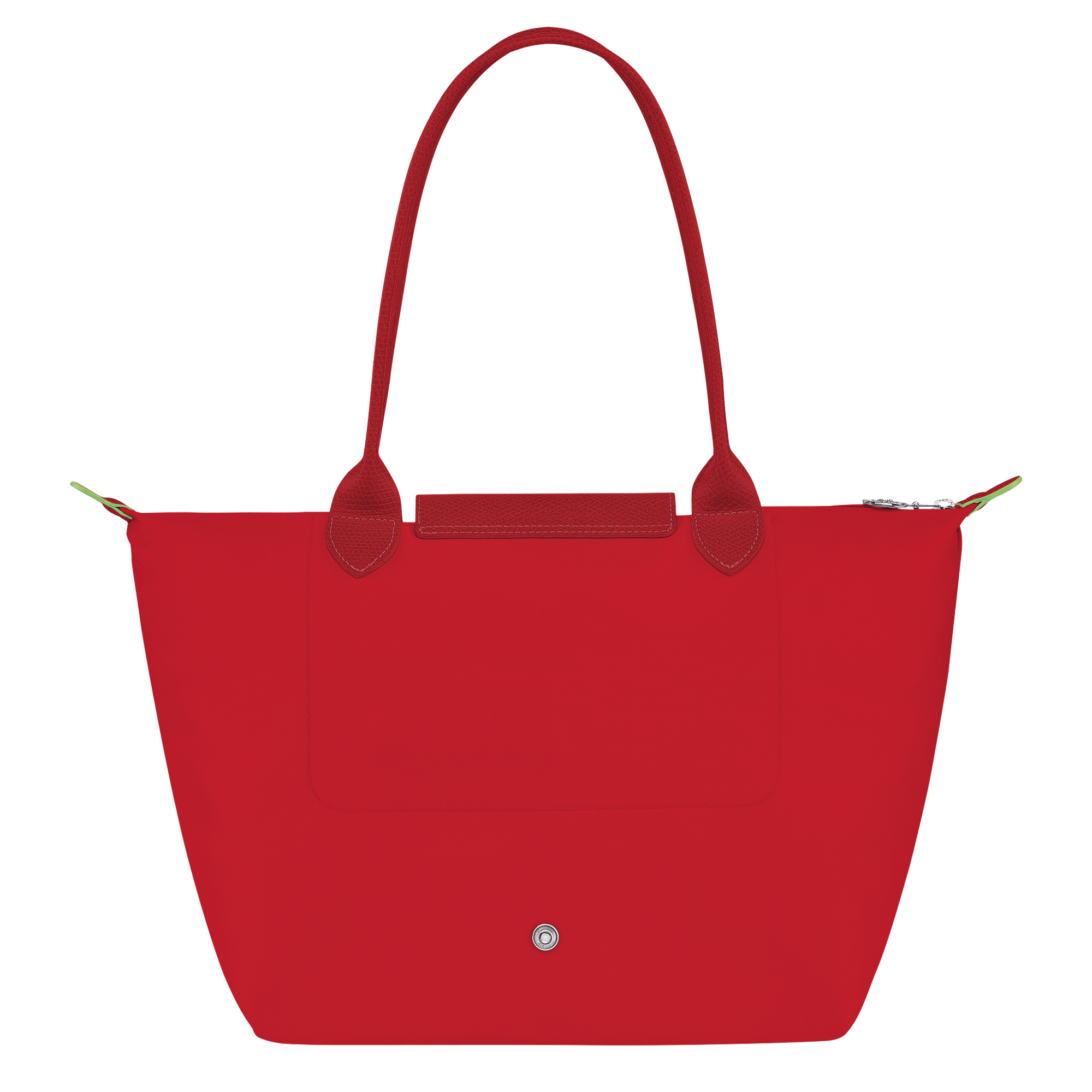 Le Pliage Green Medium Tote Bag Tomato Red