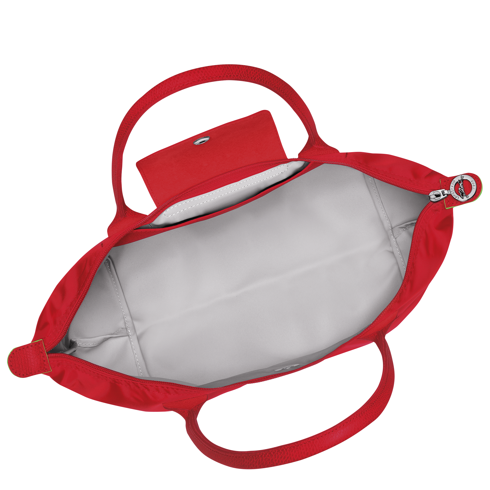 Le Pliage Green Medium Tote Bag Tomato Red