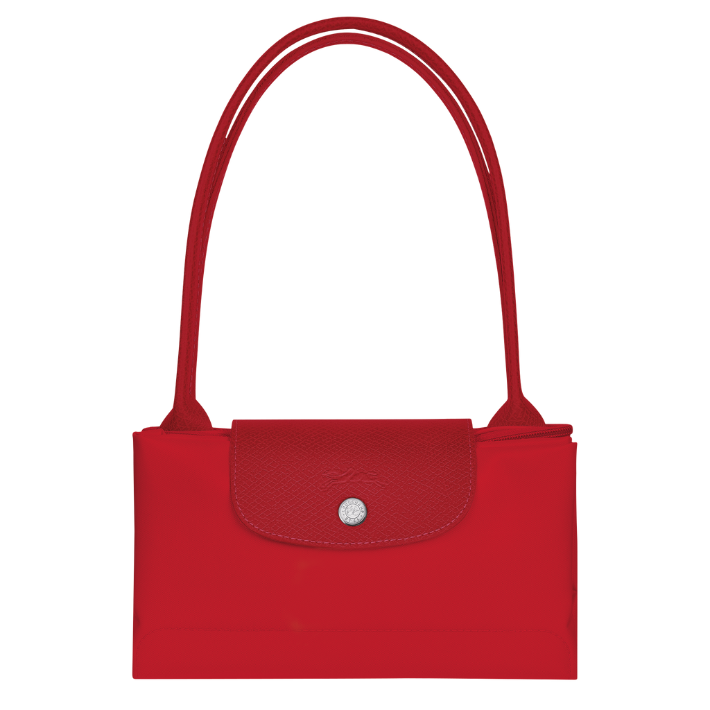 Le Pliage Green Medium Tote Bag Tomato Red