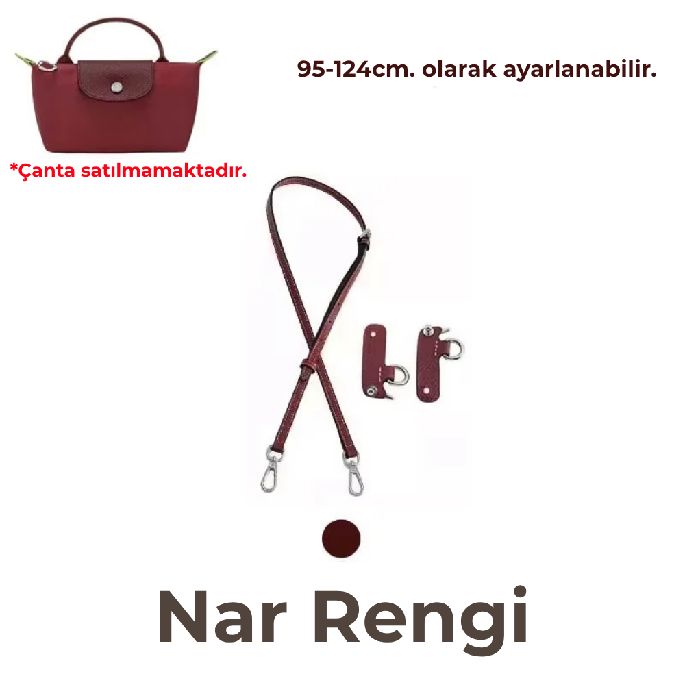 Le Pliage Green Serisi Nar Rengi ile Uyumlu Çapraz Omuz Askısı