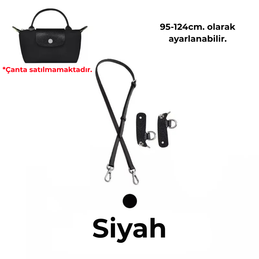 Le Pliage Green Serisi Siyah Renk ile Uyumlu Çapraz Omuz Askısı