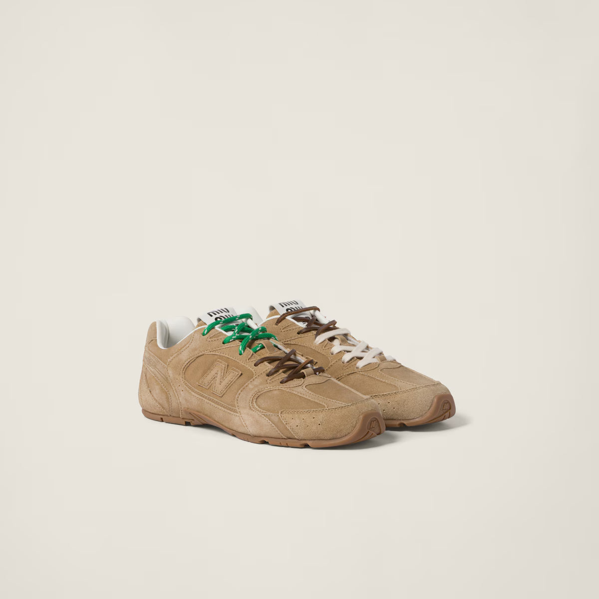 Suede and Mesh Sneakers